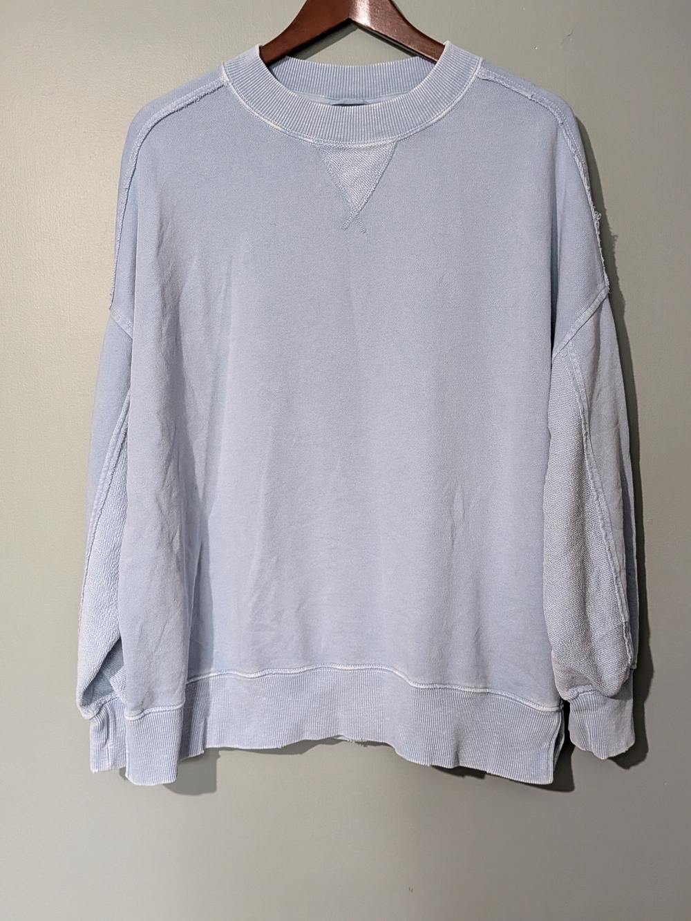 Aerie Women's Light Blue Crewneck Sweatshirt